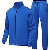 HODOSPORTS Mens Tracksuits 2 Piece Full Zip Jogging Running Suits SweatSuits for Men Shiny Sport Track Suits Sets