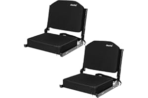 Jauntis Stadium Seats for Bleachers, Bleacher Seats with Ultra Padded Comfy Foam Backs and Cushion, Wide Portable Stadium Chairs with Back Support and Shoulder Strap