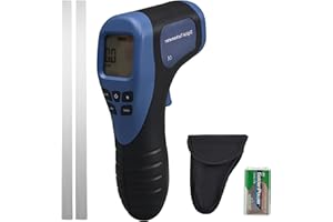 WIHSENTECH Handheld Digital Laser Tachometer - Non-Contact RPM Meter, Measures 2.5-99,999 RPM, High Precision with LCD Display, Reflective Tape Included, Ideal for Motor Speed and Industrial Use
