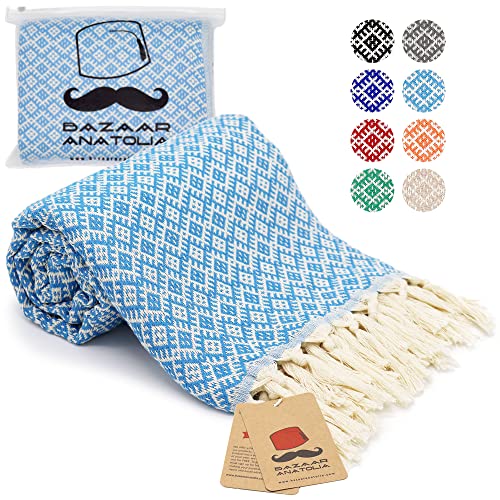 Bazaar Anatolia Ethnic Turkish Beach Towel 100 Cotton 73x38 Oversized