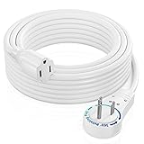 Maximm Extension Cord 30 Foot White Flat