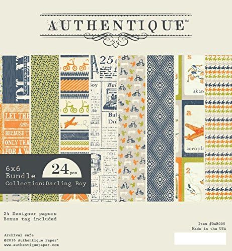 Authentique Darling Boy 6x6 Scrapbook Paper Pad