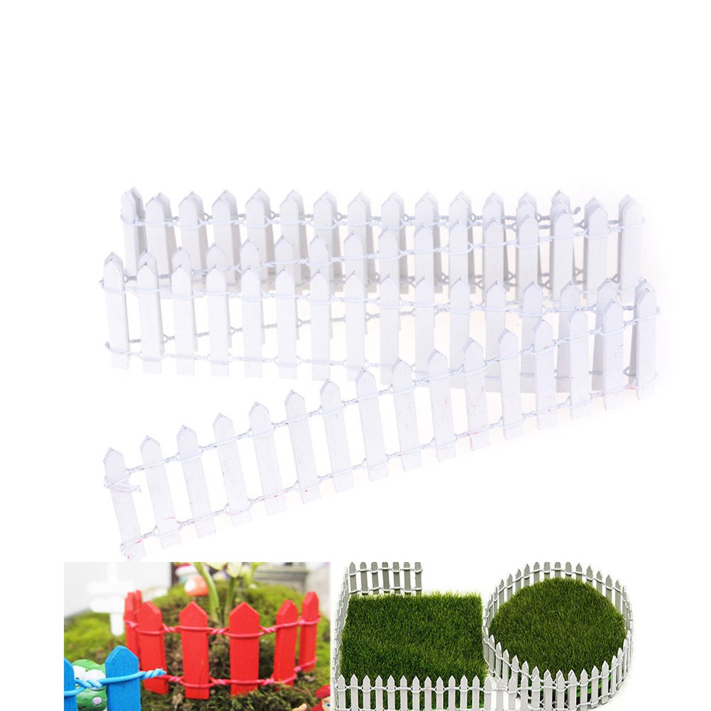 Best miniature fairy garden white wood picket fence
