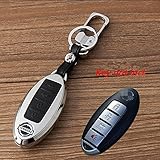WFMJ Black Zinc Alloy 4 Buttons Leather Remote Key Cover Holder Fob For Nissan GT-R Armada 370Z Altima Cube Juke Maxima Murano Pathfinder Quest Rogue Sentra Versa