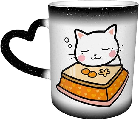 Amazon Co Jp ストーブの猫 マグカップ 色が変わるカップ お洒落 ジ温め 耐久性 安全で健康 セラミックコーヒーマグクリエイティブ 素敵 デザイン ギフトアイデア ホーム キッチン
