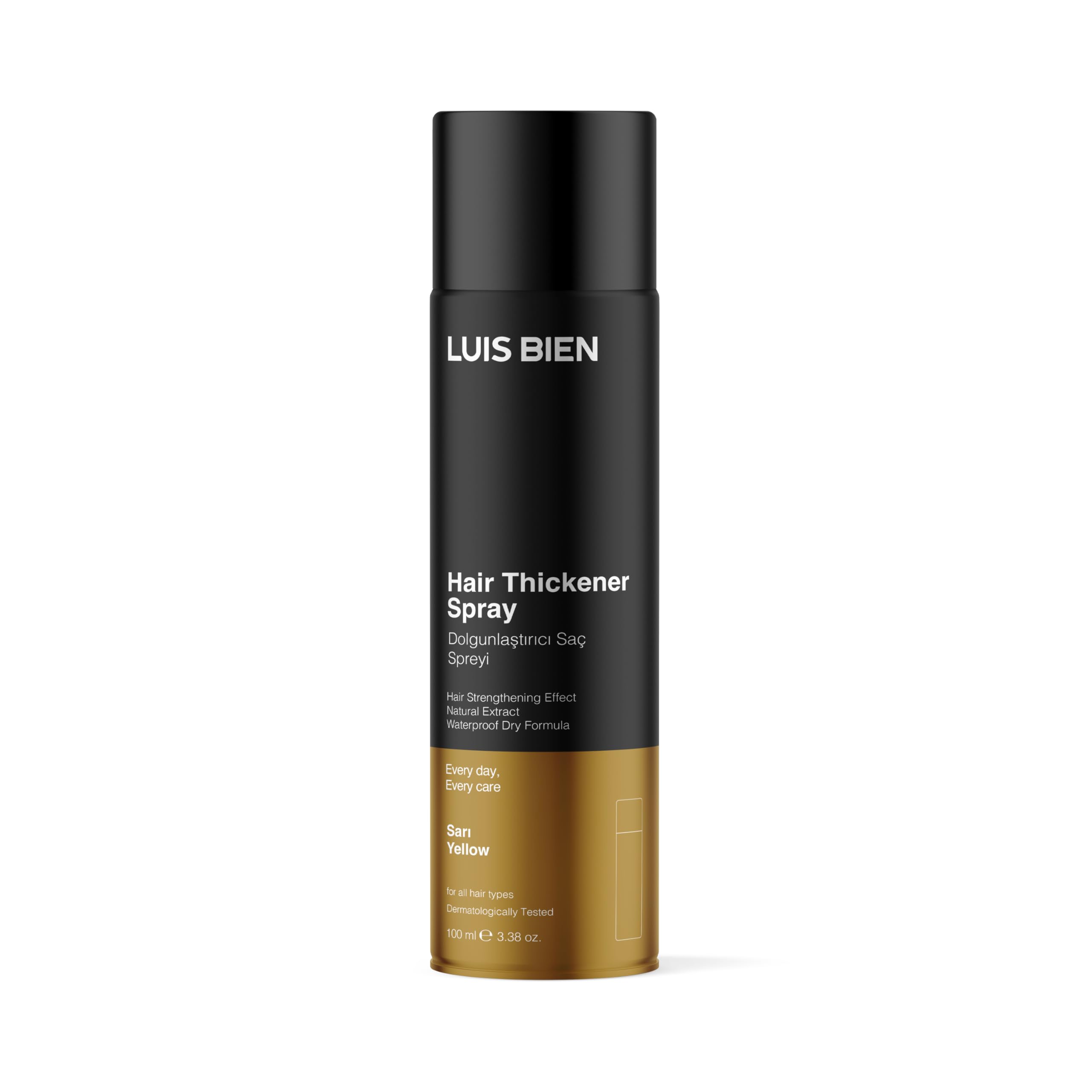 Luis Bien Hair Thickening Spray, Instant Hair Growth - Full and Thick Hair - Natural Look - Easy Apply - Blonde, 100 ML