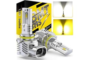 BMT xms 9006 HB4 Fog Light - Switchback 6500K White/3000K Amber Yellow - Dual Color White Yellow Driving Fog Lights, Pack of 