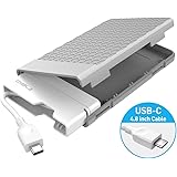 ineo USB 3.1 Gen 2 Type C (10Gbps) Tool-Less External Hard Drive Enclosure for 2.5 inch 9.5mm & 7mm SATA HDD SSD USB-C Screwless (USB 3.1 Gen2 Type C) [C2578c]