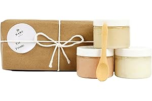 Bare Botanics Body Scrub Gift Set – Gentle Exfoliator & Super Moisturizer | Includes a Wooden Spoon | All Natural, No Synthetic Fragrances, No Nut Oils, Ready to Gift