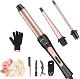 JAETON 3 in 1 Curling Wand Set 9mm 18-25mm 32mm Ceramic Barrels 65W 100-240V