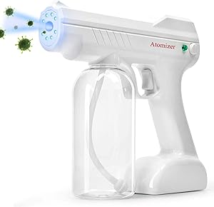 Ayzaw Nano Disinfectant Fogger, Handheld Rechargeable Sanitizer Spray Machine with Blue Light, Large Capacity Atomizer Sprayer for Home, Office, School or Garden