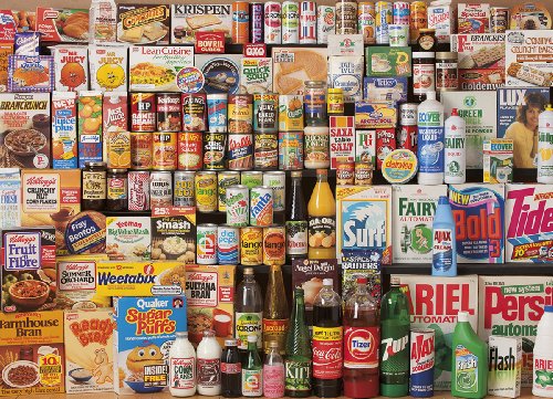 Gibsons 1980s Shopping Basket Jigsaw Puzzle, 1000 Piece