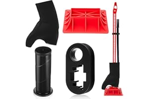 Innconee 4 pcs Jack Handle Grip Rubber Jack Handle Keeper Handle Bar Protector Neoprene Jack Cover and Base Stand, Compatible with Hi Lift Jack Accessories