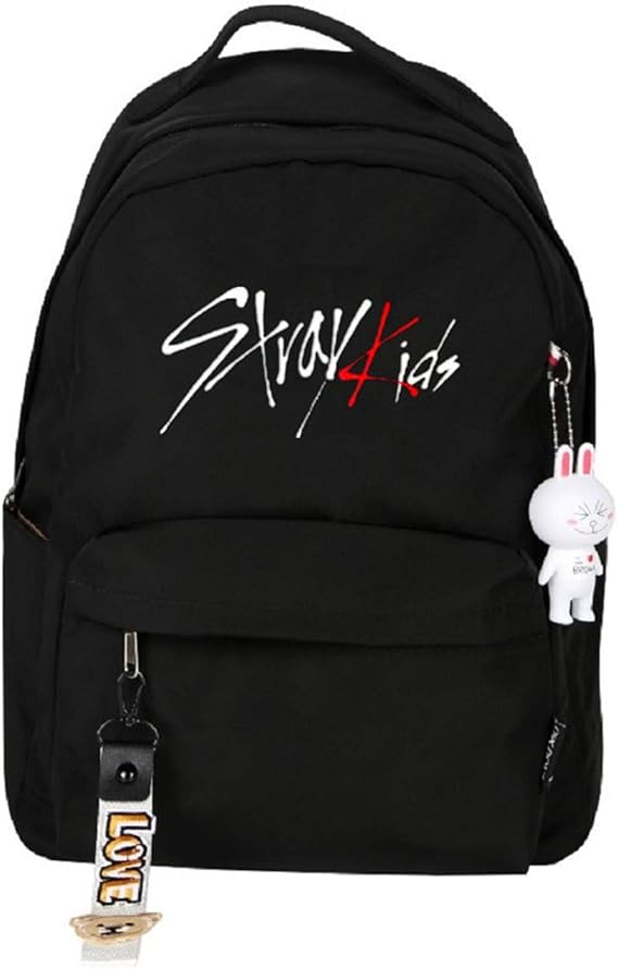JUSTGOGO KPOP Stray Kids Backpack Daypack School Bag Bookbag Shoulder