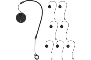 WEKAMOS 8pcs Pen Tether Cord with Flexible Silicone Ring and Retractable Spiral Spring for Pos Machine