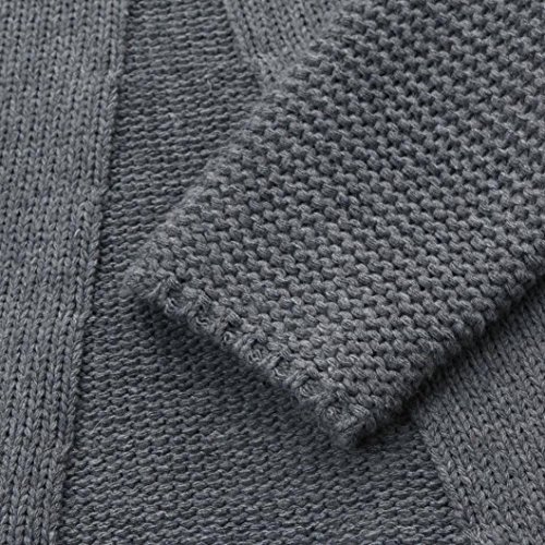 Sunbona Toddler Baby Girls Cute Autumn Button Knitted Sweater Cardigan Warm Thick Coat Clothes (8T(6~7years), Gray) - Thumbnail 5