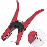 Livestock Ear Tag Applicator Cattle Ear Tagger | Cow Ear Tag Pliers Pig Clamp Animal Identification Card Installation Tools (Red)