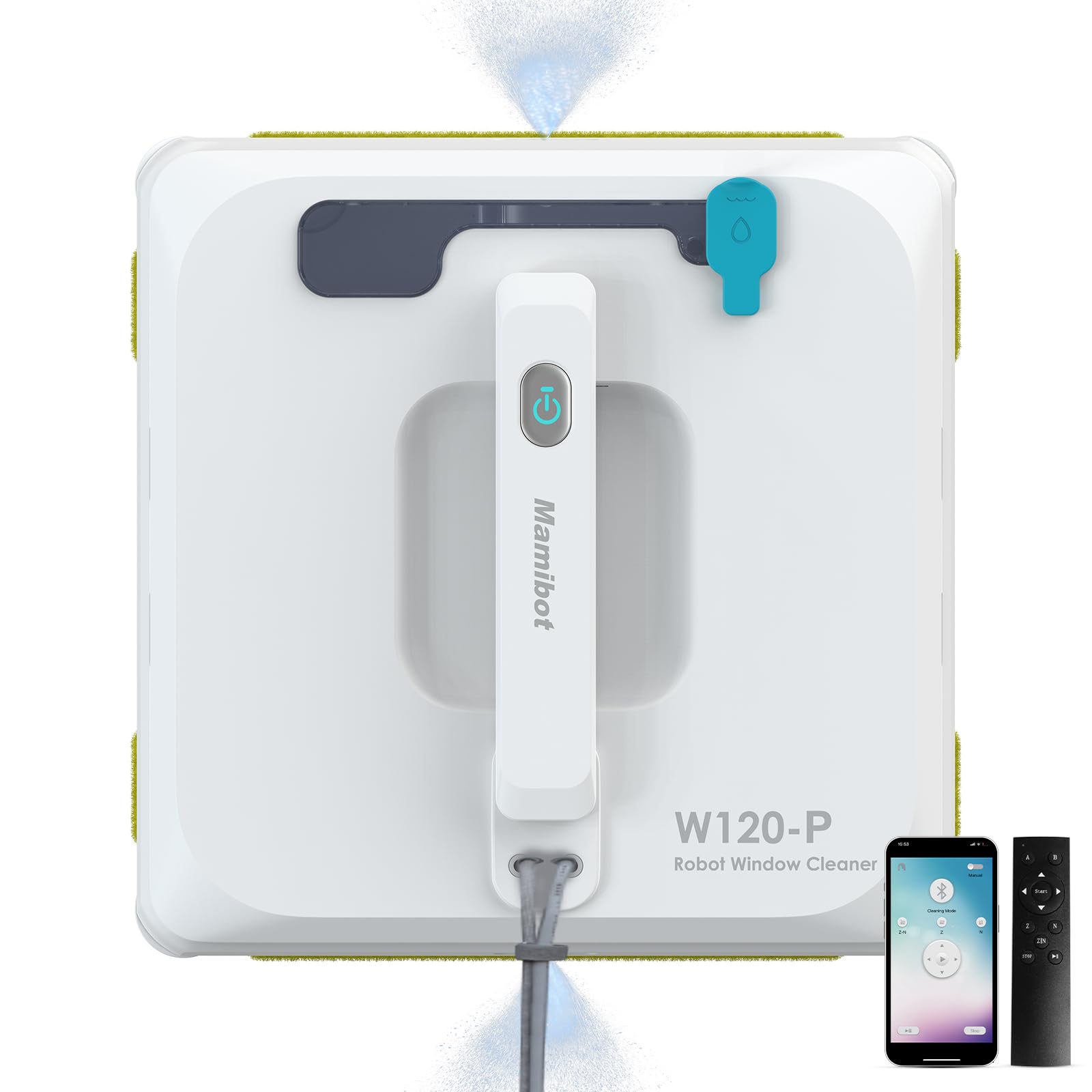 Photo 1 of Mamibot W120-P Robot Window Cleaner Automatic Water Spray with Intelligent Path Planning Anti-Falling Sensor Detection,Robotic Window Cleaning Robot for Windows,Tiles, Bathroom Glass