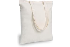 TOPDesign 24-Pack Economical 16"x15" Cotton Tote Bags, Lightweight Medium Reusable Grocery Shopping Cloth Bag, Suitable for DIY, Advertising, Promotion, Gift, Activity