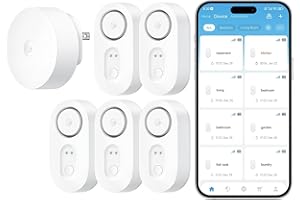 GoveeLife Upgraded Smart Water Leak Detector 1s with 1804ft Ultra-Long Range, WiFi Water Sensor with SMS/Email/APP Push and Sound Alarm,5-Year Battery Life, 5 Pack, Suit for Home, Basement, Kitchen