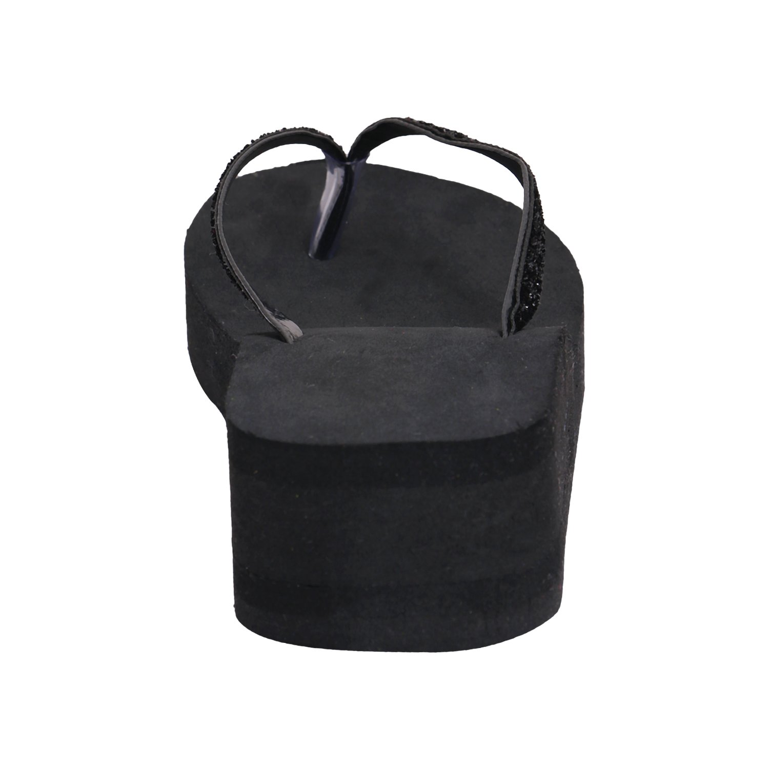 hd casual rubber flip-flop slippers for women (black)