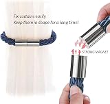 Pretty Jolly 2 Pack Magnetic Curtain Tiebacks Royal Blue Modern Drape Holdbacks view 4