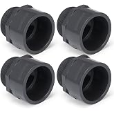 Fiwochic 4 Pcs 2 Inch PVC Pipe Fitting Male Adapter Schedule 80 Socket x Npt Compatible with 836 Series Heavy Duty Industrial Grade Corrosion Resistant Plumbing Irrigation Connector for Water