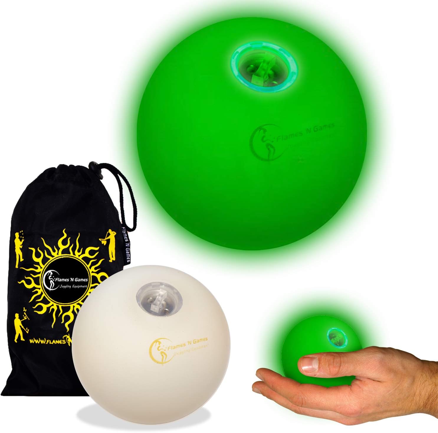 Flames 'N Games Pro LED Glow Juggling Balls - Image 5