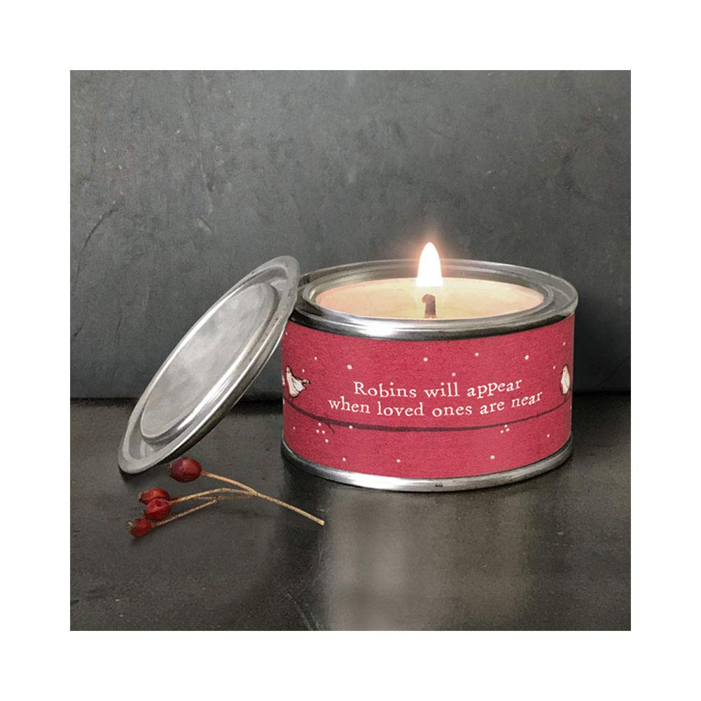 East of India Red Robin Candle - Robins Will Appear