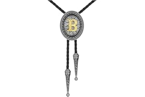 HUABOLA CALYN Bolo tie for Men, Western Cowboy Golden Alphabet Initial Letter ABCDJMR to Y Costume Bolo ties Neckties