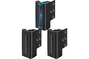 WINONLY Home Security Door Reinforcement Lock - Child Proof Door Locks for Front Door Child Safety Lock High Door Locks for Kids Safety Withstand 800 lbs Top Flip Door Latch Lock for Inward Swinging Door