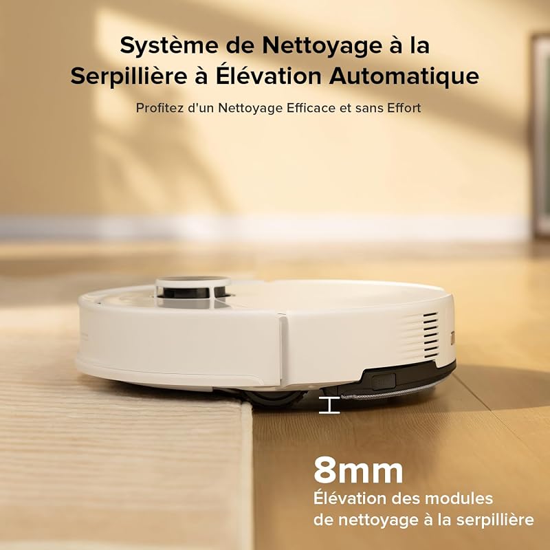 Q10 S5 Set Robot Aspirateur Laveur 10000Pa, Double Anti-emmêlement
