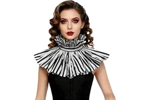 CAMDOM Clown Collar for Adult Vintage Layered Ruffle Neck Collar Cosplay Costume Accessory