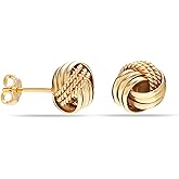 LeCalla 925 Sterling Silver Knot Stud Earrings Jewelry | Italian Design Love Knot Stud Earring | Celtic Knot Stud Earrings for Women