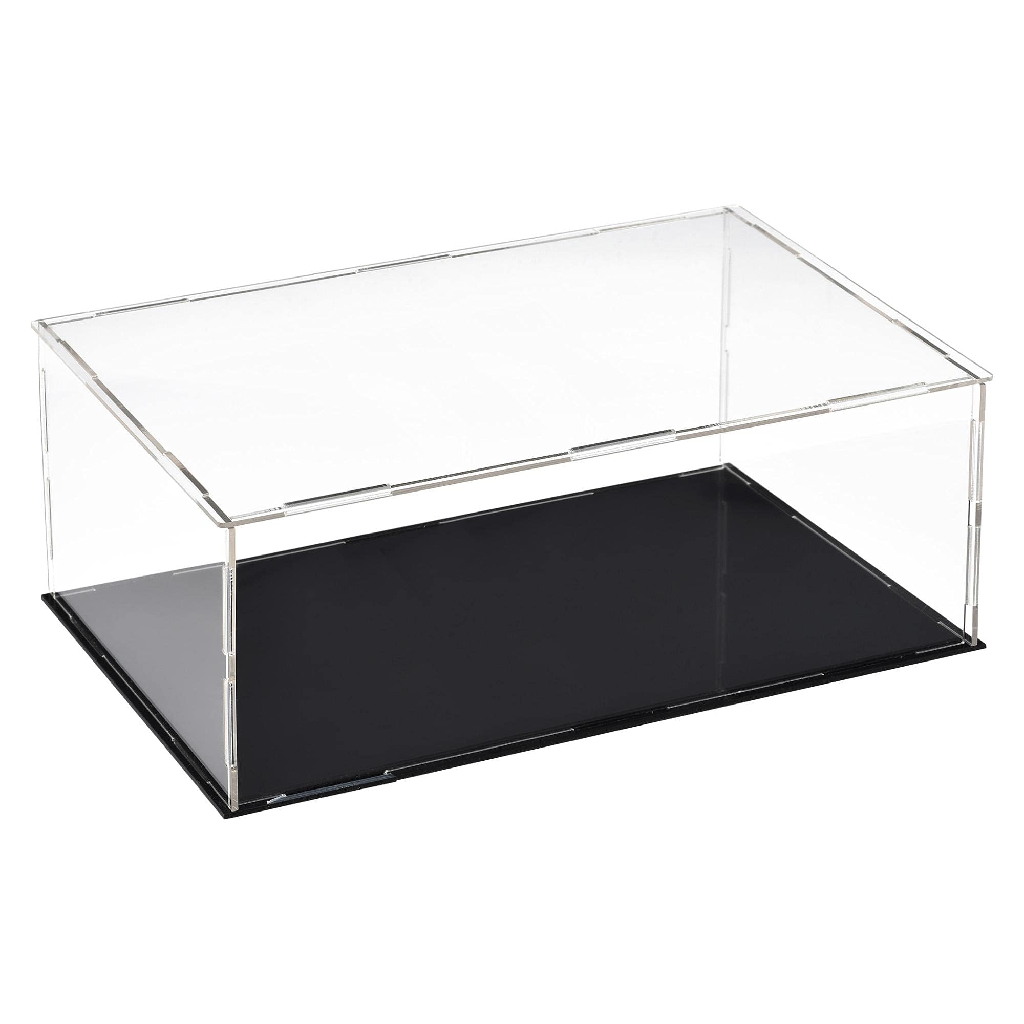 TOP-VIGOR Acrylic Clear Display Case, 30 x 15 x 10cm Assemble Dustproof Protection Countertop Box, Showcase Cube Collectibles Show Box for Figures Toys Home Storage
