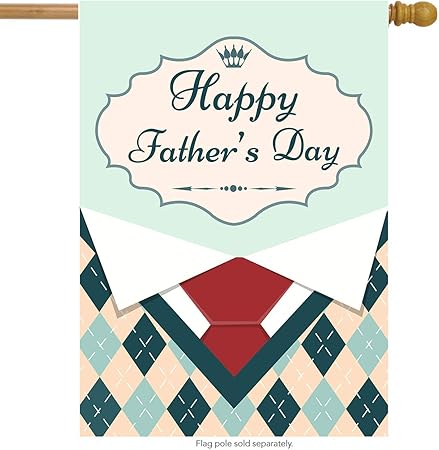 Amazon Com Alaza Happy Father S Day Polyester House Flag Banner