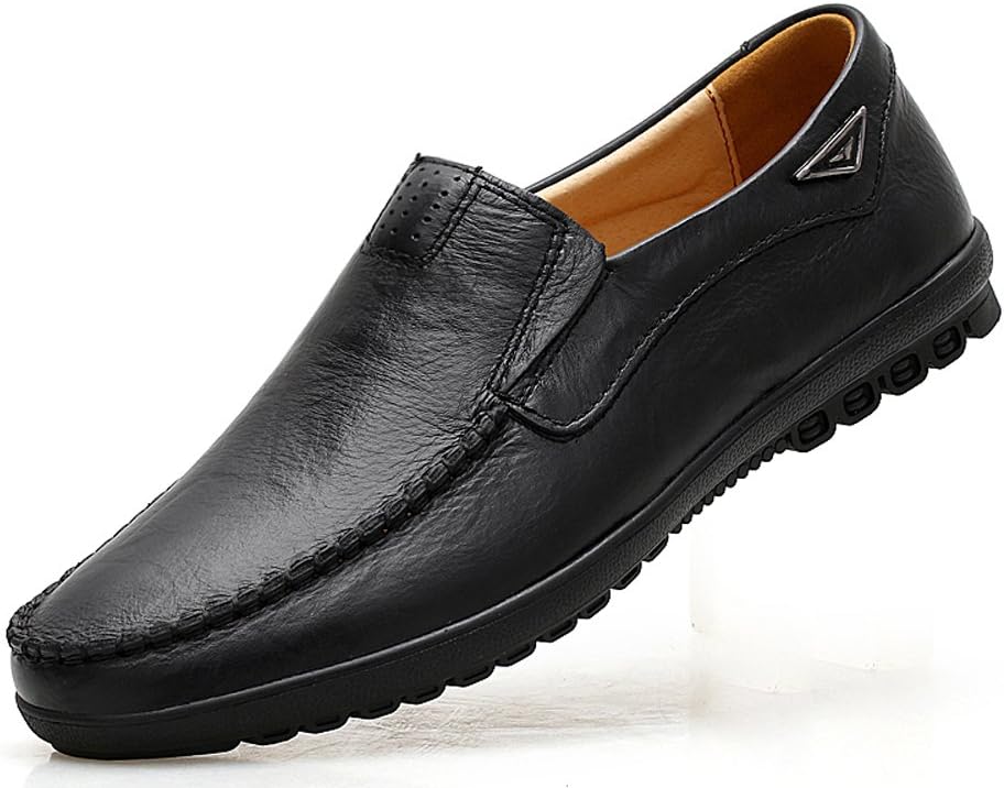 VanciLin Mens Casual Leather Fashion Slip-on Loafers