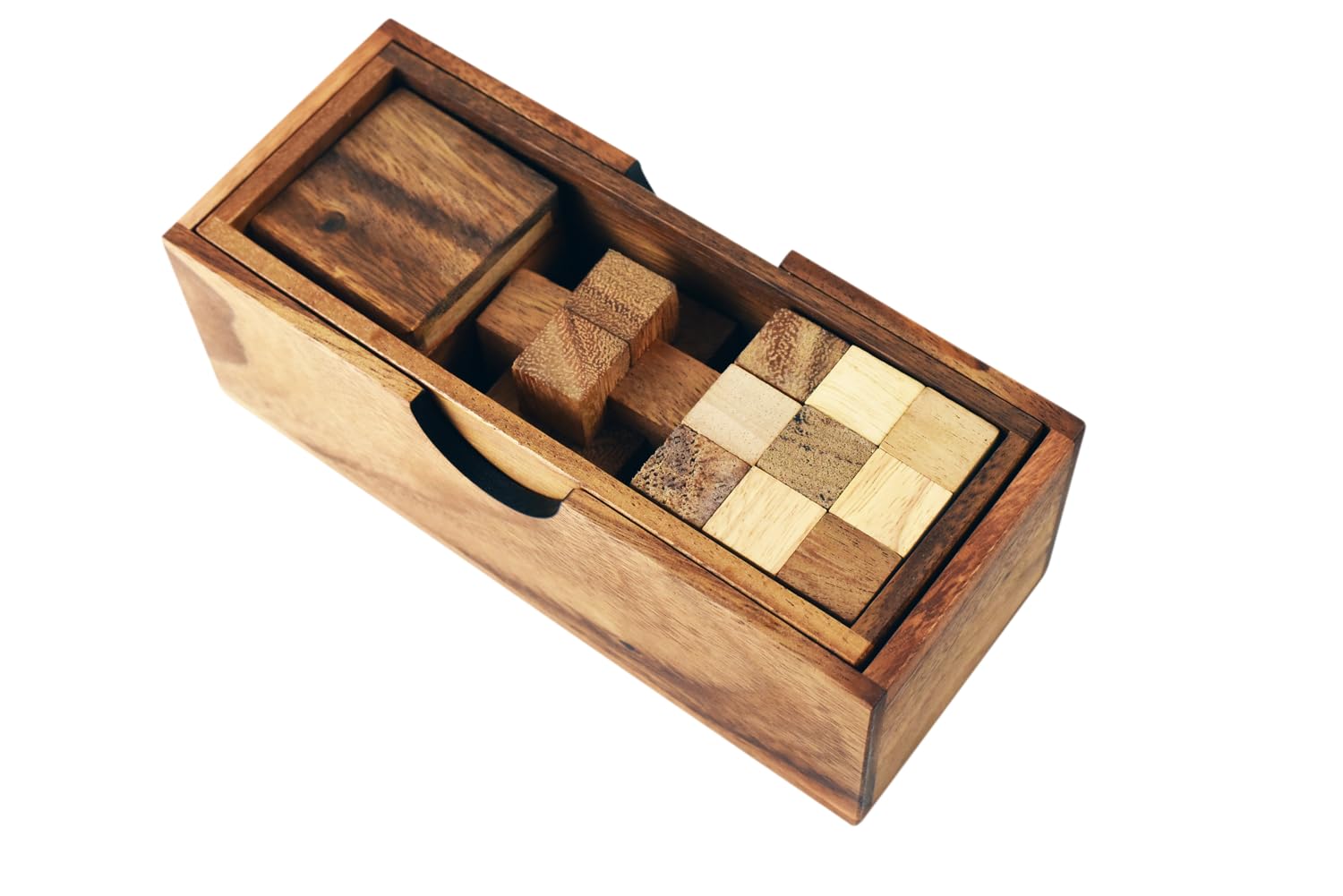 Wooden Puzzle Box Sets Include 3D Brain teasers, Logic Puzzles, and Interlocking Games for Adults and Teens—a Gift That Will add Brain-Bending Fun to Your Decor. (3-Set-Wooden)