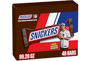 SNICKERS Full Size Bulk Milk Chocolate Candy Bars, 1.86 oz Bar, 48 ct Box