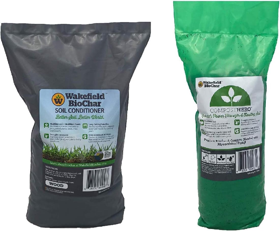 Wakefield 1 lb Biochar Organic Soil Conditioner and 1.5 lb Organic Compost