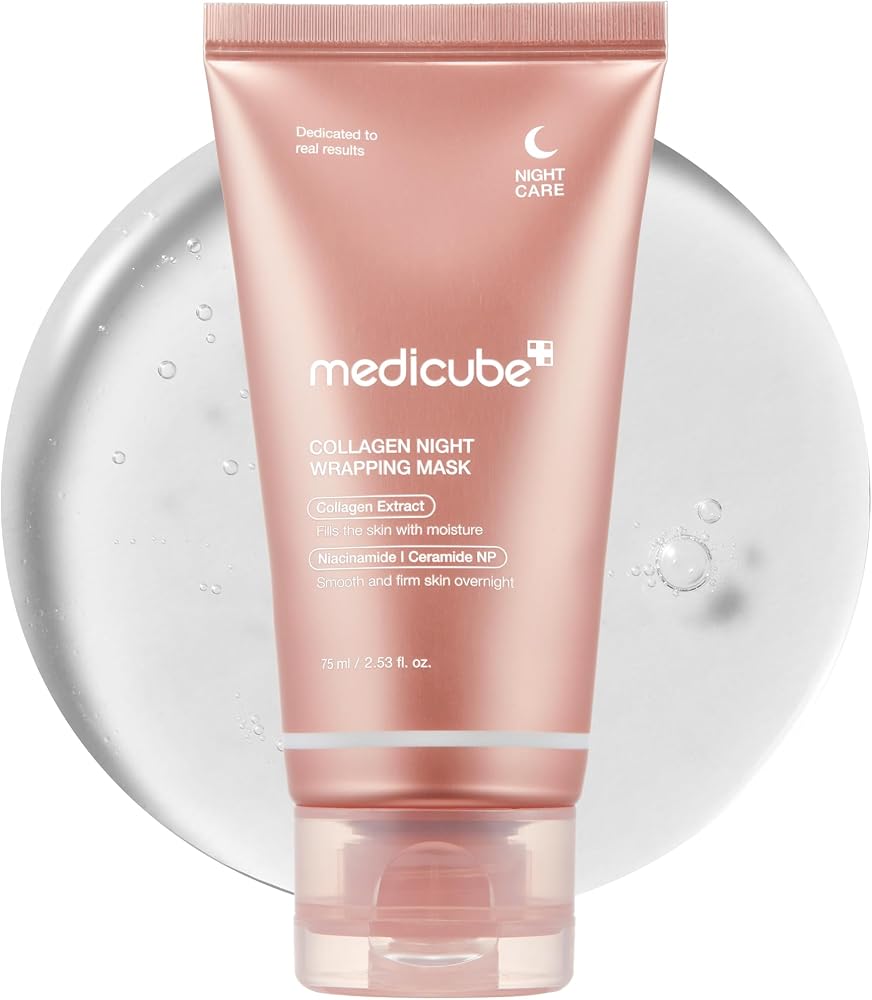 medicube Wrapping Mask Collagen - Overnight Peel Off Facial Mask | Elasticity & Hydration Care, Reduces Sagging & Dullness -