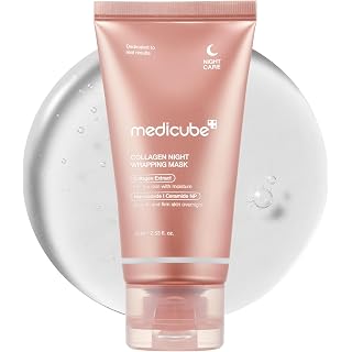 medicube Wrapping Mask Collagen - Overnight Peel Off Facial Mask | Elasticity & Hydration Care, Reduces Sagging & Dullness -