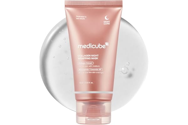 medicube Wrapping Mask Collagen Overnight Peel Off Facial Mask | Elasticity & Hydration Care, Reduces Sagging & Dullness | Hy