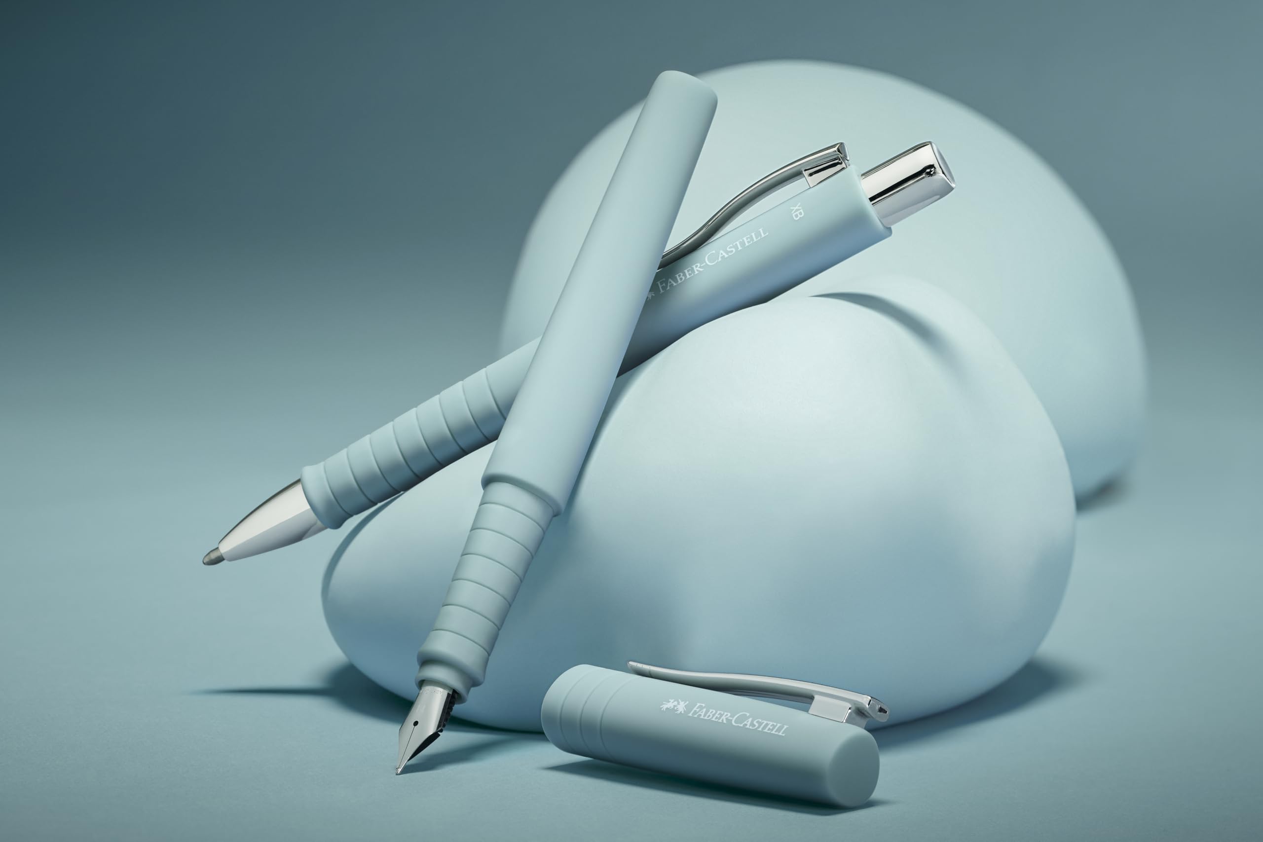FABER-CASTELL 241053 - Schreibset Poly Pen mit Kugelschreiber und Füller, caribic blue 3