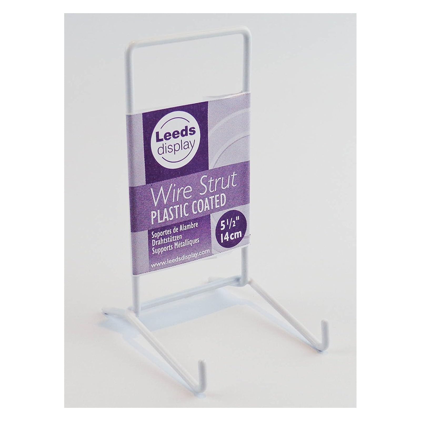 Leeds Display : ST03WL : Wire Strut Stand : White : Medium : 5.5", 14cm : Plate & Bowl Support