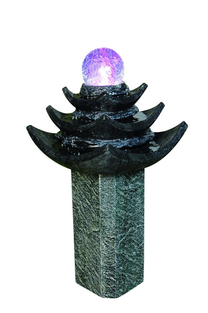 Large LED Spinning Crystal Ball Water Feature Amazon.co.uk Garden