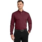 Port Authority Men's Long Sleeve Carefree Button-Down Poplin Shirt