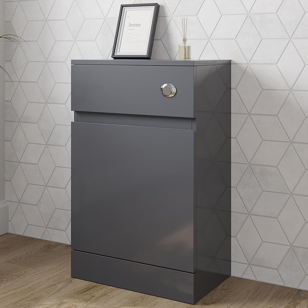 Artis Grey Gloss Back to Wall Toilet Unit 500x320mm Stylish Design