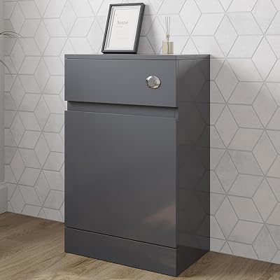 Artis Grey Gloss Back to Wall Toilet Unit 500x320mm Stylish Design