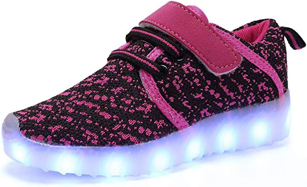 ByBetty Kids Boy Girl Light Up Trainers Shoes Flashing LED Luminous Lights USB Charger Shoes